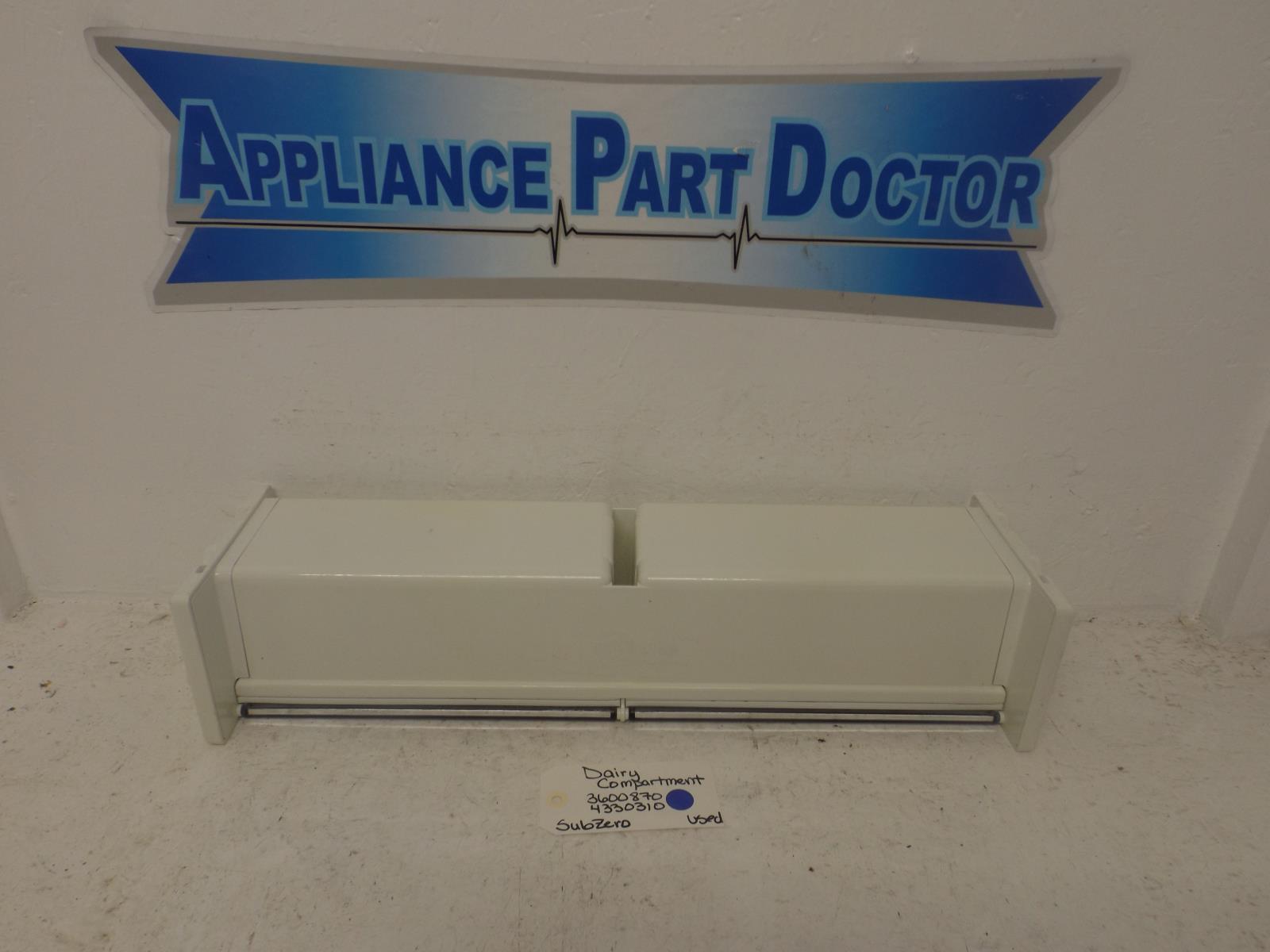 SubZero Refrigerator 3600870 4330310 Fits Model #532 Dairy Compartment Used SubZero Refrigerator 3600870 4330310 Fits Model #532 Dairy Compartment Used